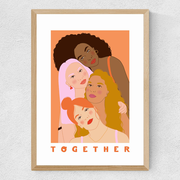 Together by Emmy Lupin Studio Medium Oak Frame Together by Emmy Lupin Studio Medium Oak Frame
