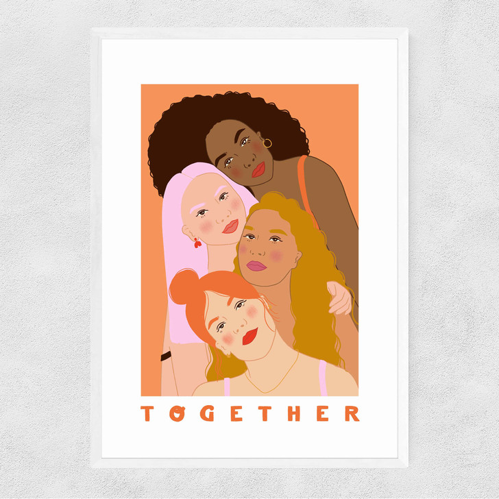 Together by Emmy Lupin Studio Narrow White Frame Together by Emmy Lupin Studio Narrow White Frame