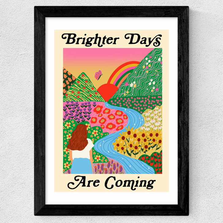 Brighter Days Wide Black Frame