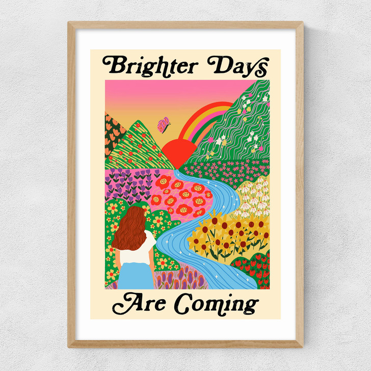 Brighter Days Narrow Oak Frame