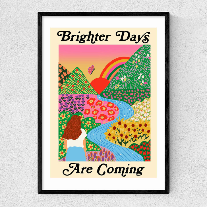 Brighter Days Narrow Black Frame