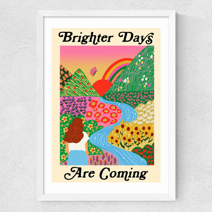 Brighter Days Medium White Frame