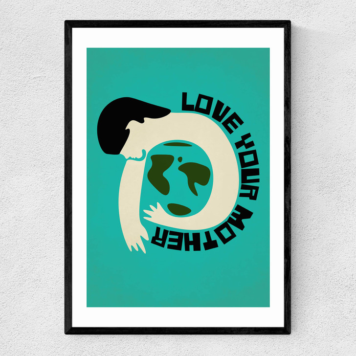 Love Your Mother Narrow Black Frame