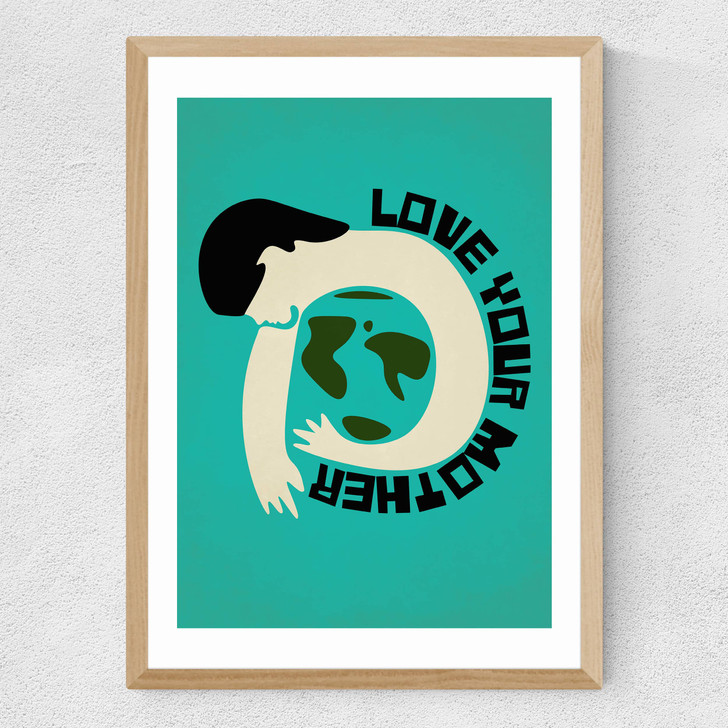 Love Your Mother Medium Oak Frame