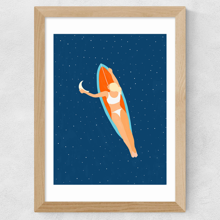 Moon Surfing Wide Oak Frame Moon Surfing Wide Oak Frame