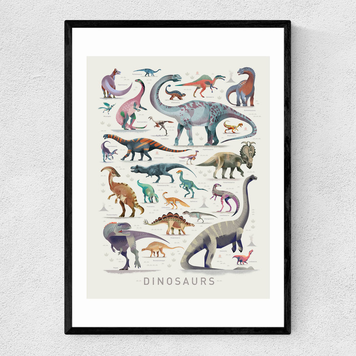 Dinosaurs by Dieter Braun Narrow Black Frame Dinosaurs by Dieter Braun Narrow Black Frame