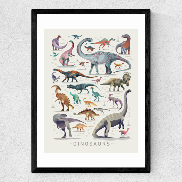 Dinosaurs by Dieter Braun Medium Black Frame Dinosaurs by Dieter Braun Medium Black Frame