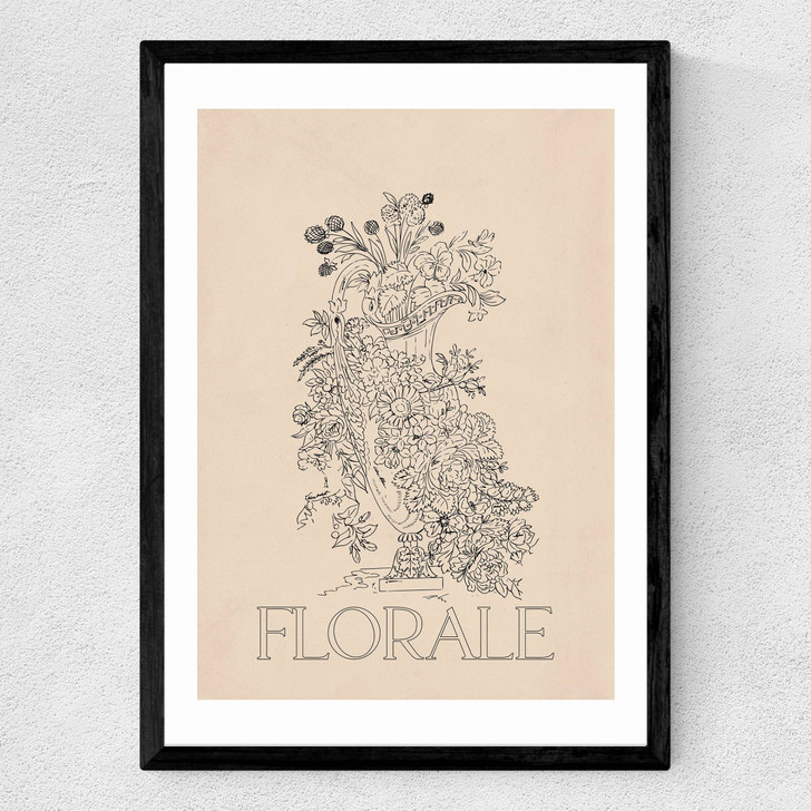 Florale II Medium Black Frame Florale II Medium Black Frame