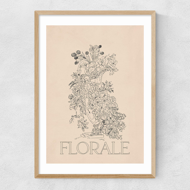 Florale II Narrow Oak Frame Florale II Narrow Oak Frame