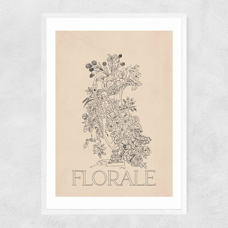 Florale II Narrow White Frame Florale II Narrow White Frame
