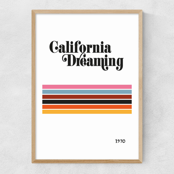 California Dreaming Narrow Oak Frame