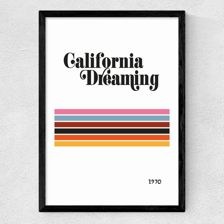 California Dreaming Medium Black Frame