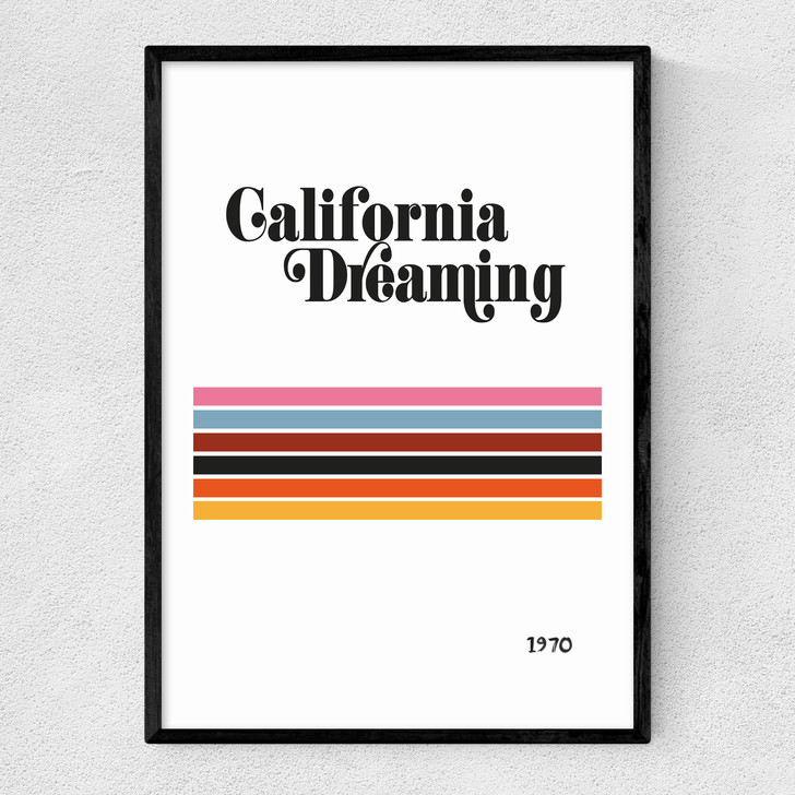 California Dreaming Narrow Black Frame
