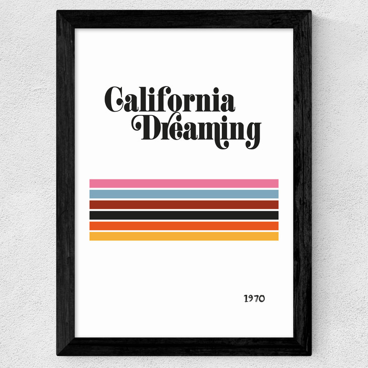 California Dreaming Wide Black Frame