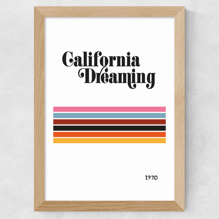 California Dreaming Wide Oak Frame