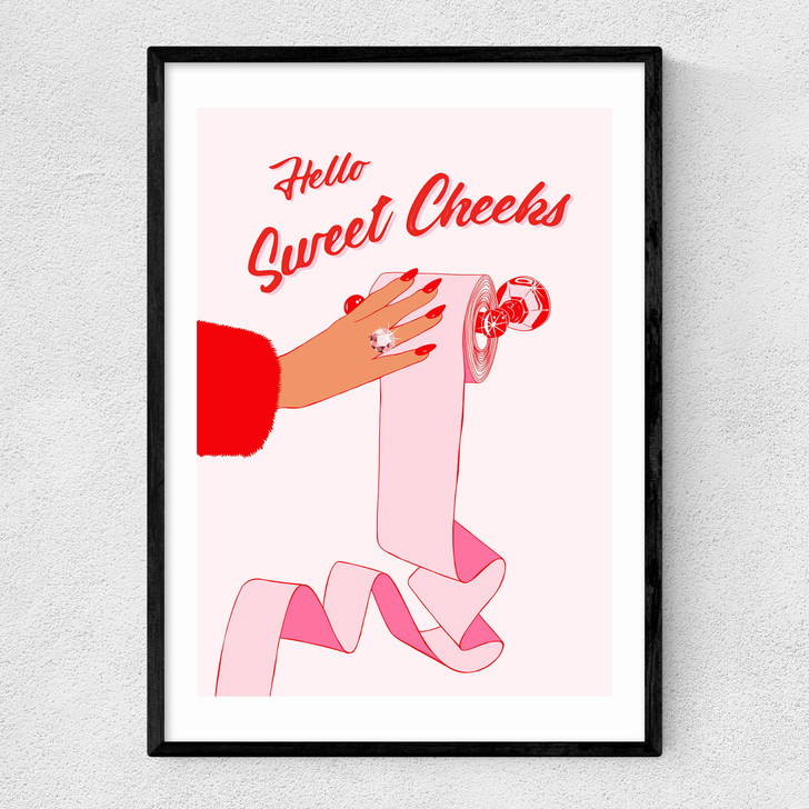 Hello Sweet Cheeks Narrow Black Frame
