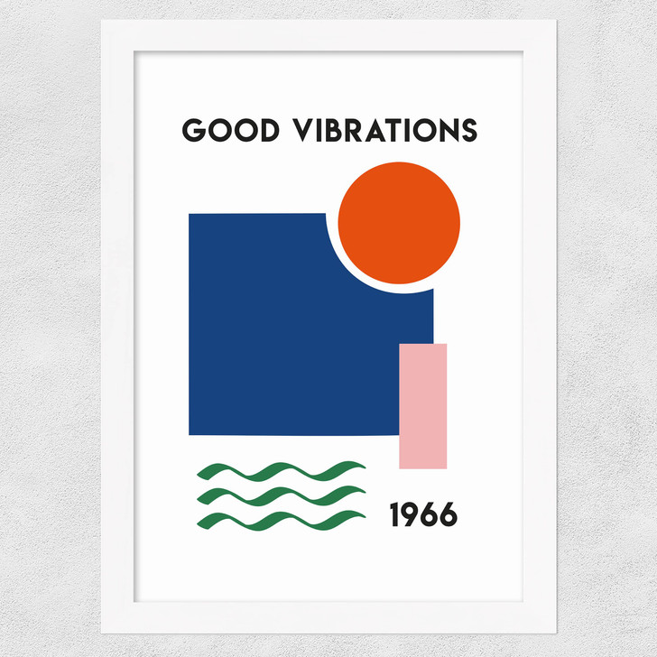 Good Vibrations Wide White Frame