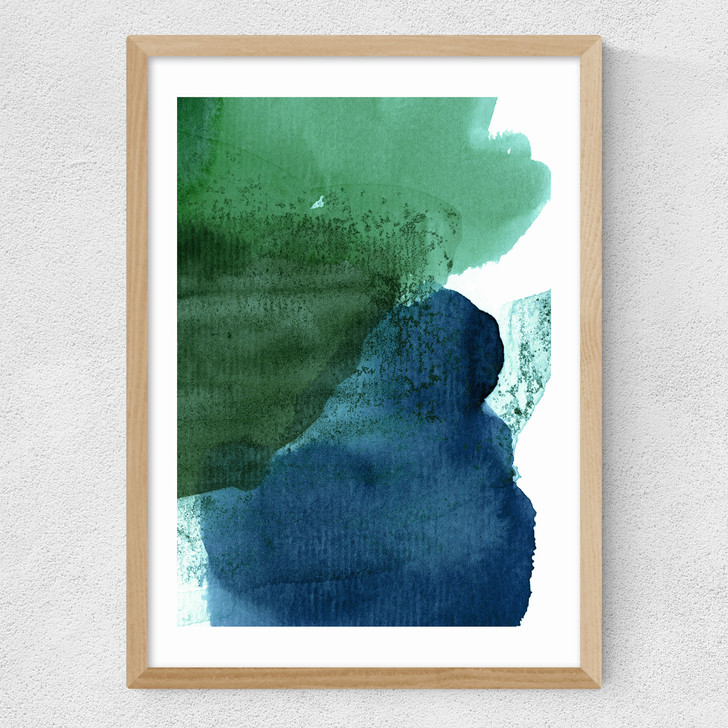 Organic Shapes II Medium Oak Frame Organic Shapes II Medium Oak Frame