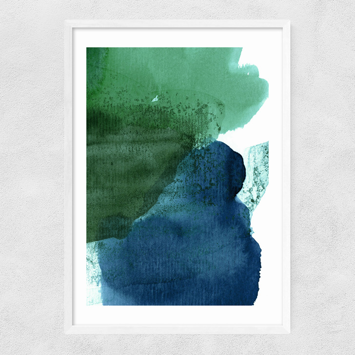 Organic Shapes II Narrow White Frame Organic Shapes II Narrow White Frame