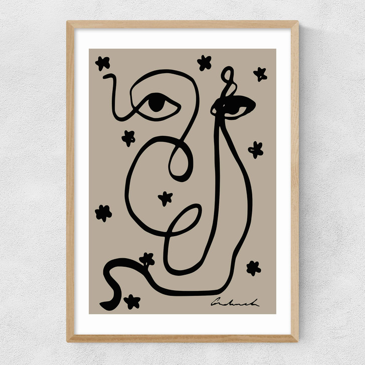 Abstract by Hali Igwelaezoh Narrow Oak Frame Abstract by Hali Igwelaezoh Narrow Oak Frame