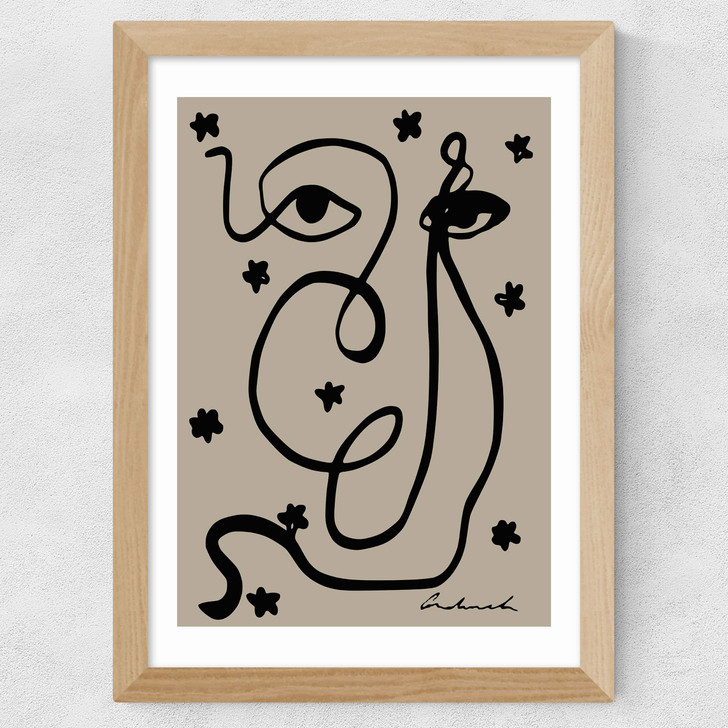 Abstract by Hali Igwelaezoh Wide Oak Frame Abstract by Hali Igwelaezoh Wide Oak Frame