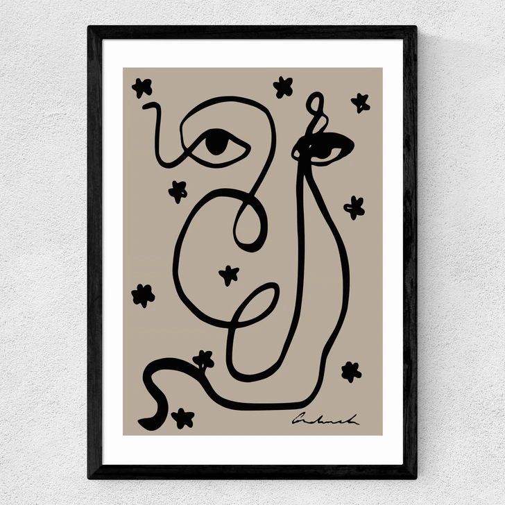 Abstract by Hali Igwelaezoh Medium Black Frame
