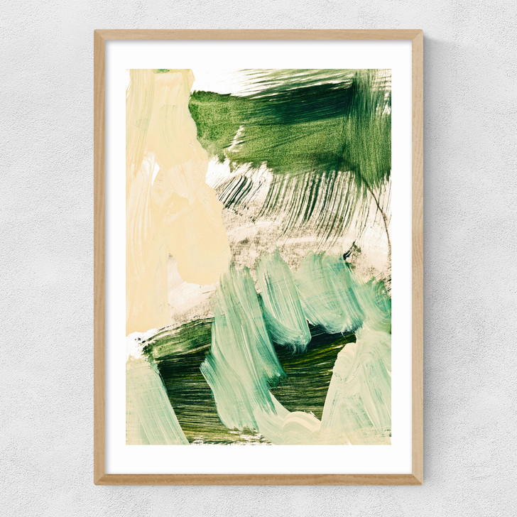 Minimalist Painting IX Narrow Oak Frame
