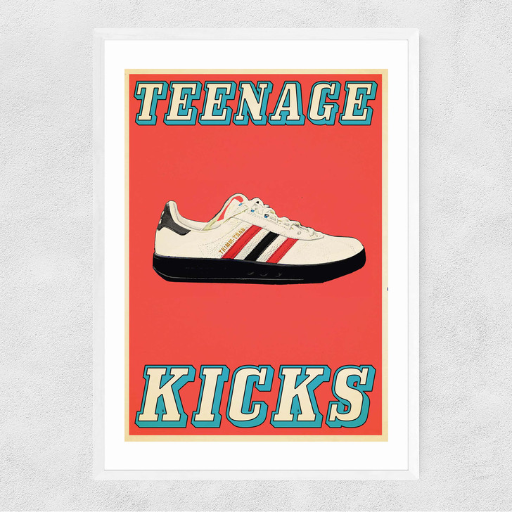 Teenage Kicks Narrow White Frame
