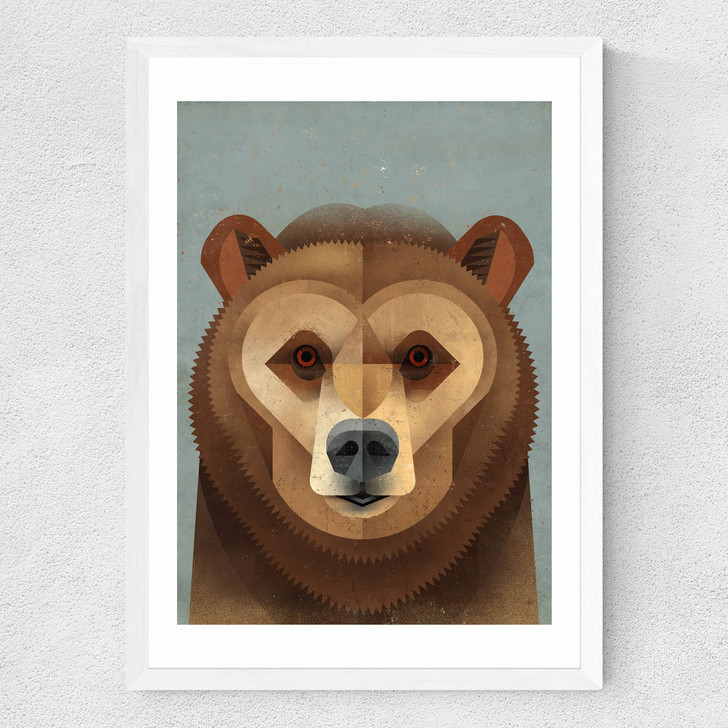 Bear by Dieter Braun Medium White Frame Bear by Dieter Braun Medium White Frame