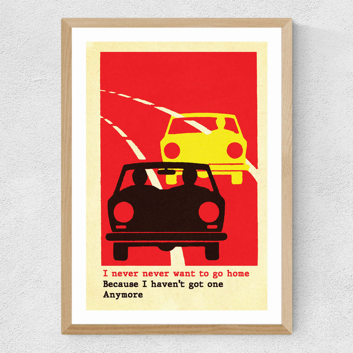 There is a Light Medium Oak Frame