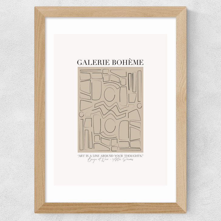 Aztec Beige Wide Oak Frame