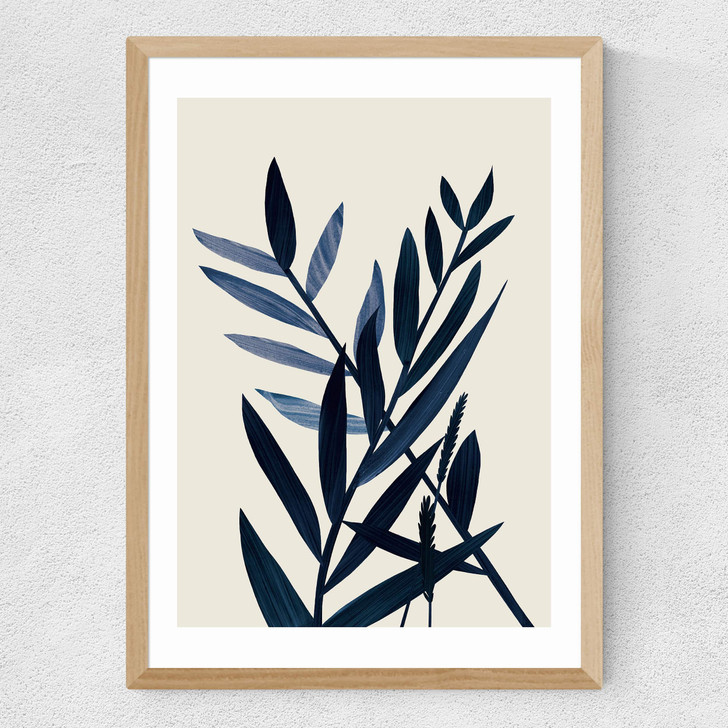 Blue Plant II Medium Oak Frame Blue Plant II Medium Oak Frame