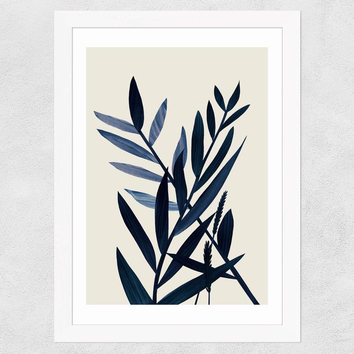 Blue Plant II Wide White Frame Blue Plant II Wide White Frame