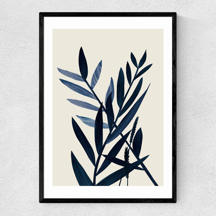 Blue Plant II Narrow Black Frame