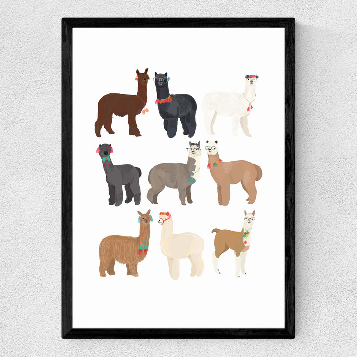 Standing Lamas in Glasses Medium Black Frame Standing Lamas in Glasses Medium Black Frame