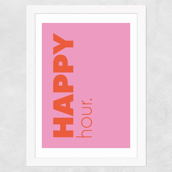 Happy Hour Wide White Frame