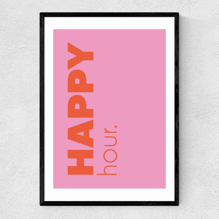Happy Hour Narrow Black Frame