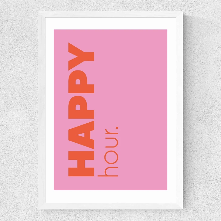 Happy Hour Medium White Frame