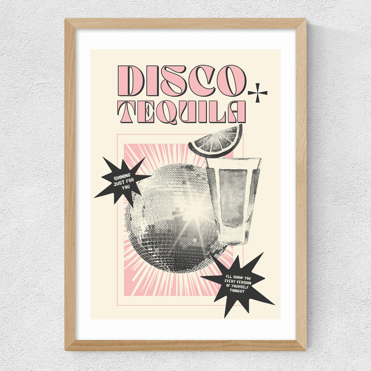 Disco Tequila Pink Medium Oak Frame