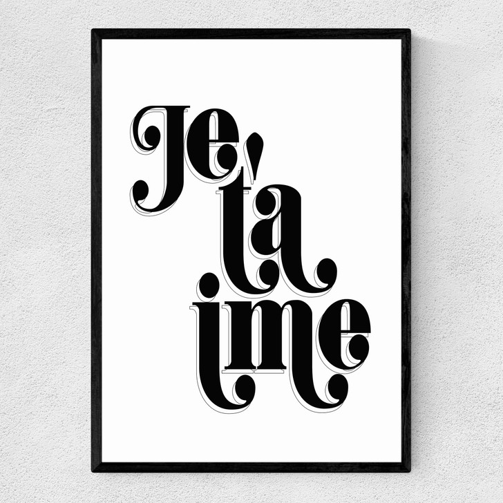Je T'aime by Honeymoon Hotel Narrow Black Frame Je T'aime by Honeymoon Hotel Narrow Black Frame