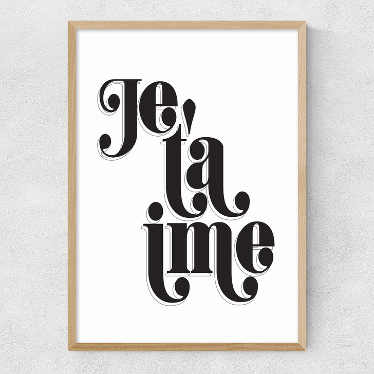 Je T'aime by Honeymoon Hotel Narrow Oak Frame Je T'aime by Honeymoon Hotel Narrow Oak Frame