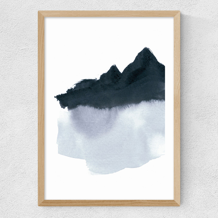 Mountain Scape Minimal Medium Oak Frame
