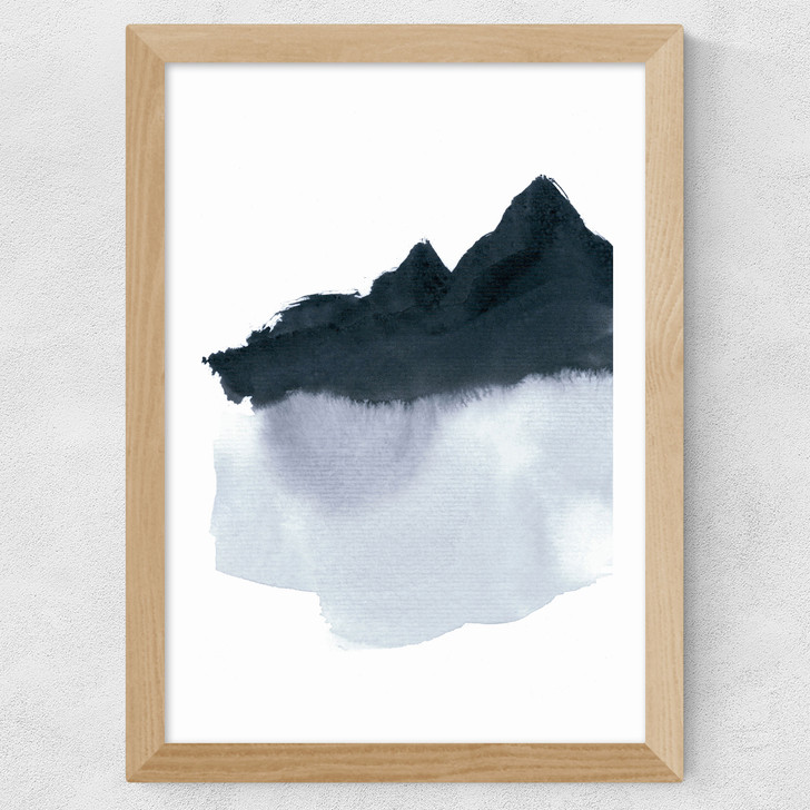 Mountain Scape Minimal Wide Oak Frame