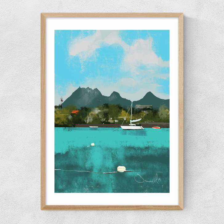 Tropical View Narrow Oak Frame Tropical View Narrow Oak Frame