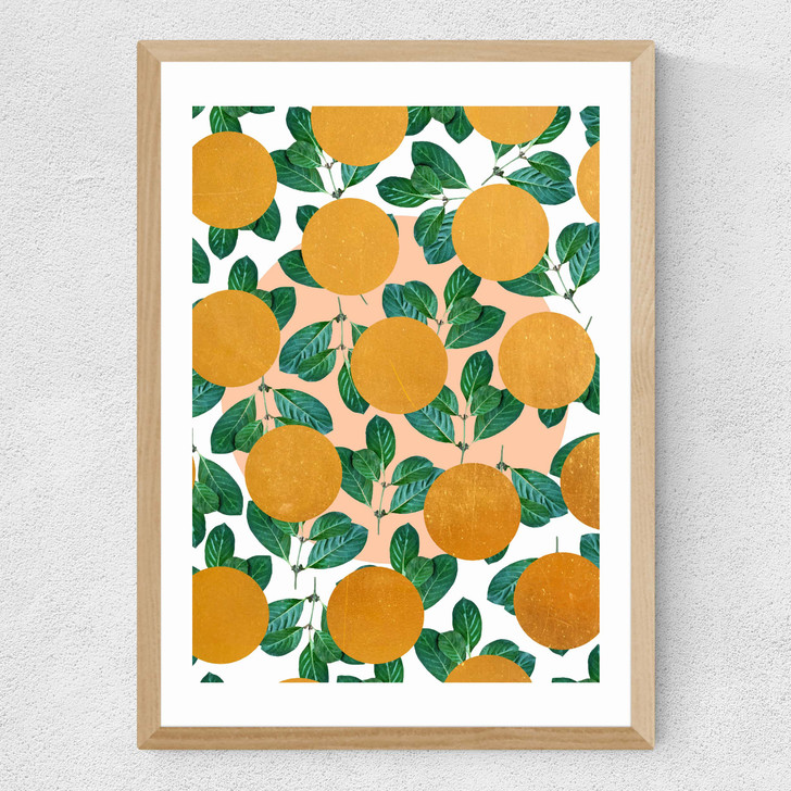 Oranges Medium Oak Frame