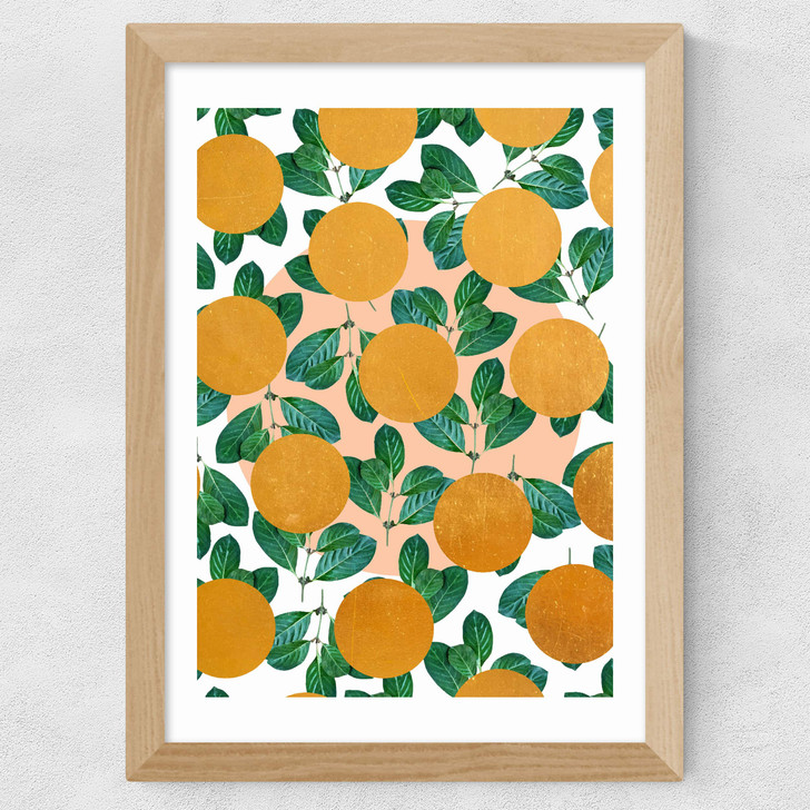 Oranges Wide Oak Frame