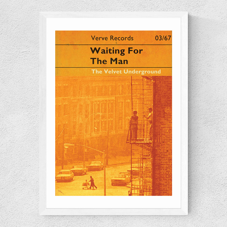 Waiting for the Man Medium White Frame Waiting for the Man Medium White Frame