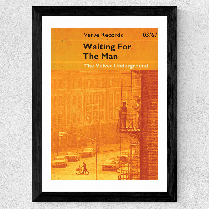Waiting for the Man Wide Black Frame