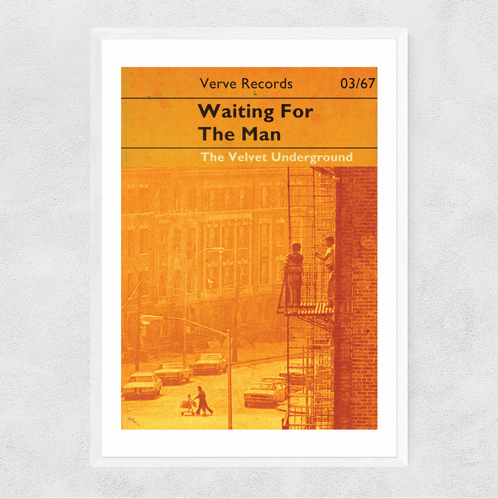 Waiting for the Man Narrow White Frame