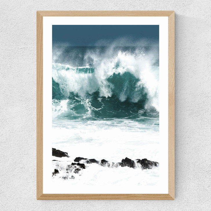Rolling Waves Medium Oak Frame